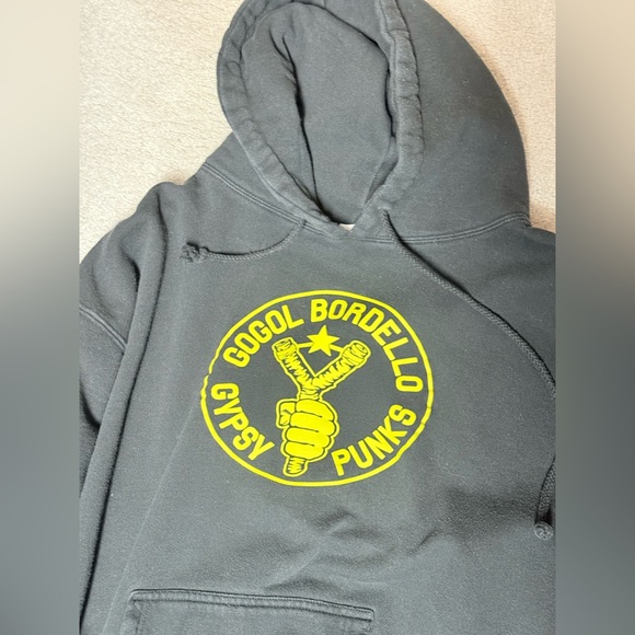 Gogol Bordello Slingshot Band Hoodie Sweatshirt Black Size XL - Picture 3 of 7